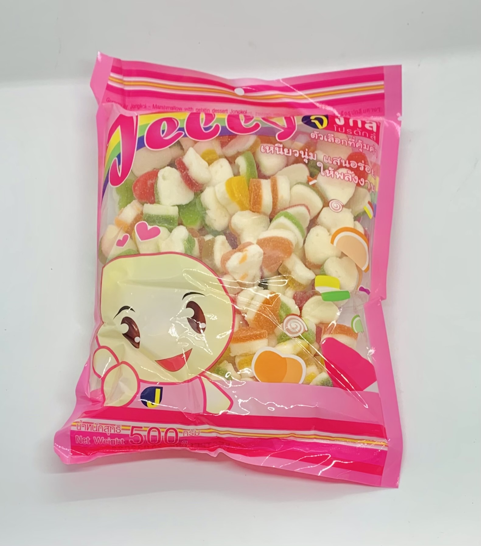 Kẹo dẻo Mashmalow Jongkol 500gr Mini heart
